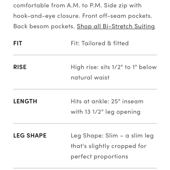 Ann Taylor high rise side zip ankle suit pant, curvy fit in light gray 16 - Picture 5 of 6